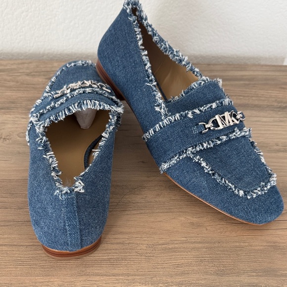 Michael Kors Frayed Denim Loafers - Picture 8 of 8